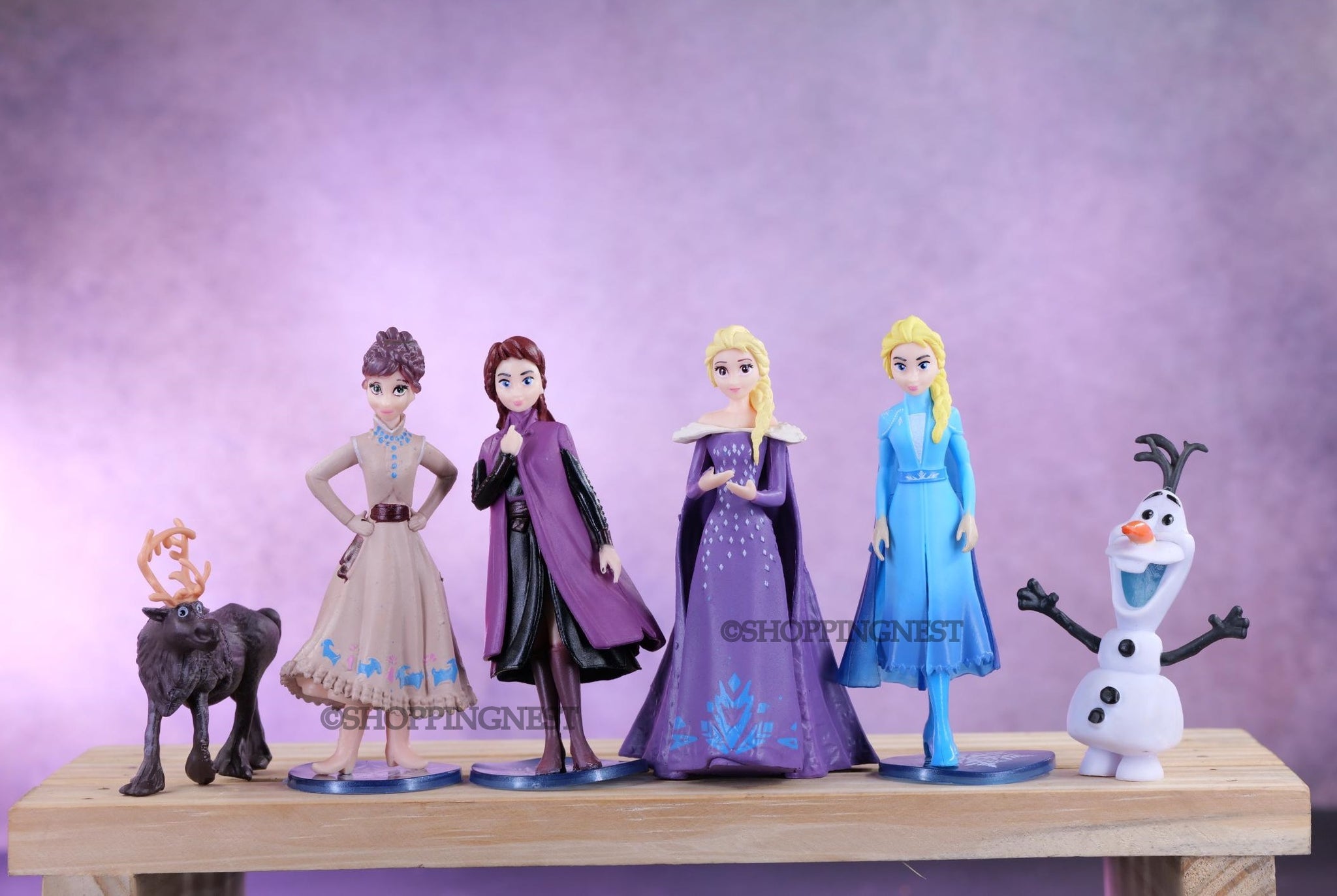 Elsa Anna Olaf Figure Action Figure Set of Pcs Set Cake Topper Dolls