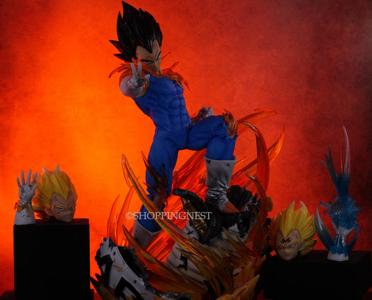 DBZ Vegeta 3 Heads Action Figure PVC Anime Figurine |41 Cms |