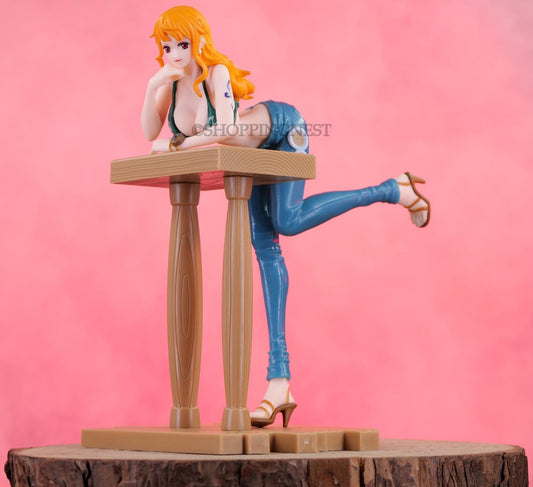 One Piece Nami  Action Figure Over Count Pirate Anime Figure |  16 Cms |