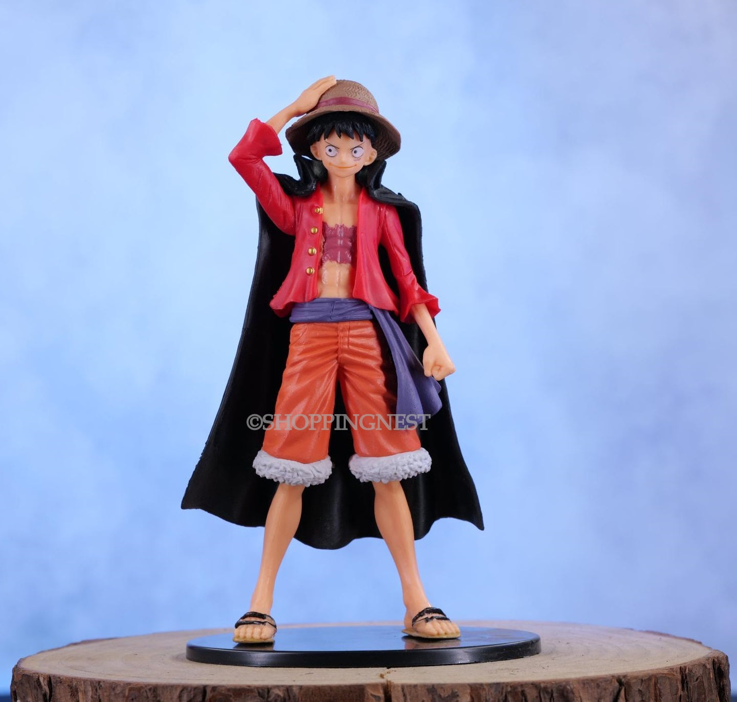 One Piece Anime Monkey D. Luffy e Kawaii with Staw Hat Action Figure  | 17cm |