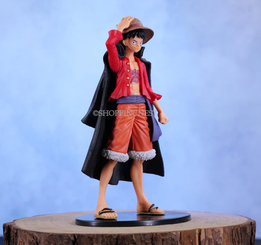 One Piece Anime Monkey D. Luffy e Kawaii with Staw Hat Action Figure  | 17cm |