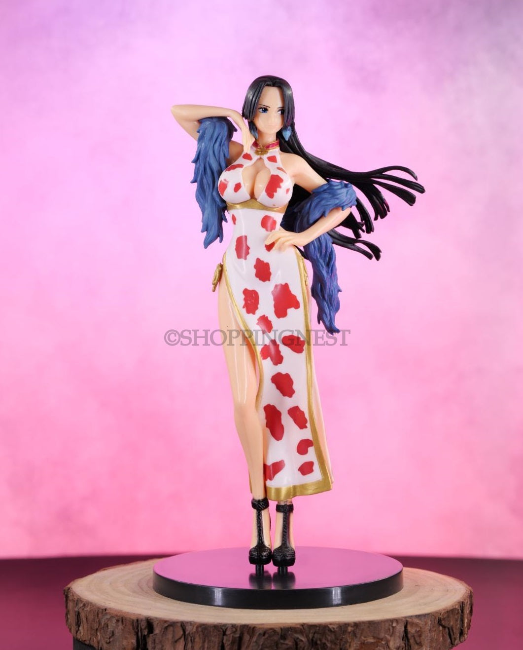 One Piece Boa Hancock  White Red Dress Figure weeb collectible  | 25 CM |