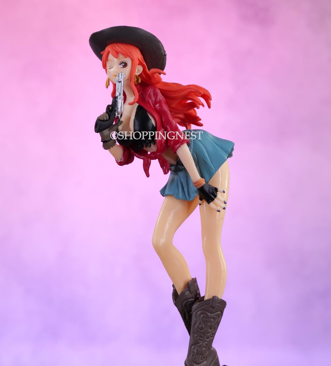 One Piece Cowboy Nami Action Figures Cute Weeb Manga