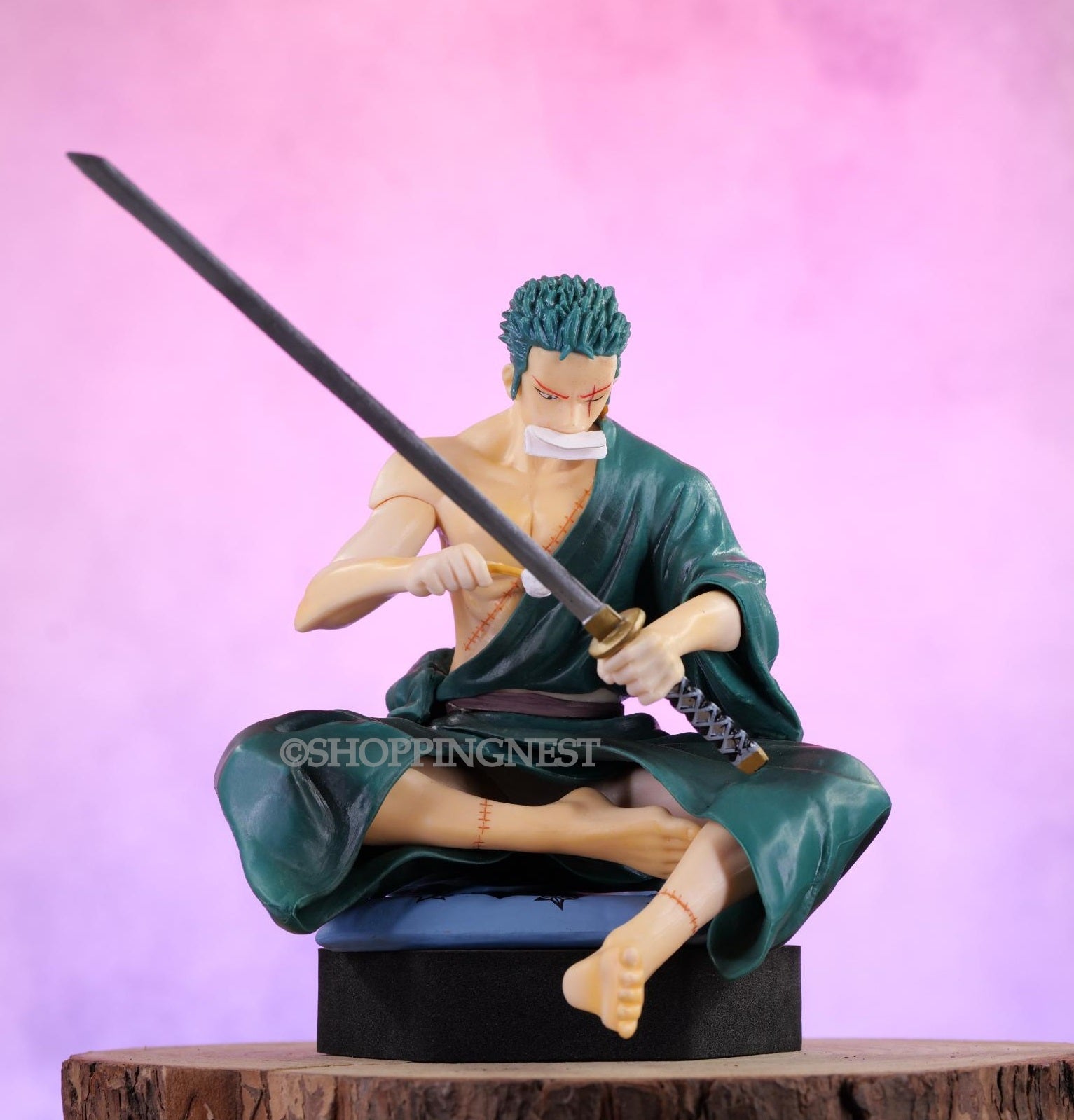 One Piece Roronoa Zoro Sitting Ver. 18 Action Figure | 15 Cms |