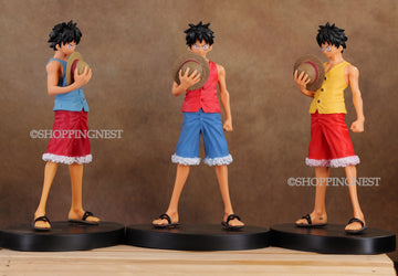 One Piece Monkey D. Luffy Action Figures Set Of 3 One Piece Anime Toy Size | 17 CMS |