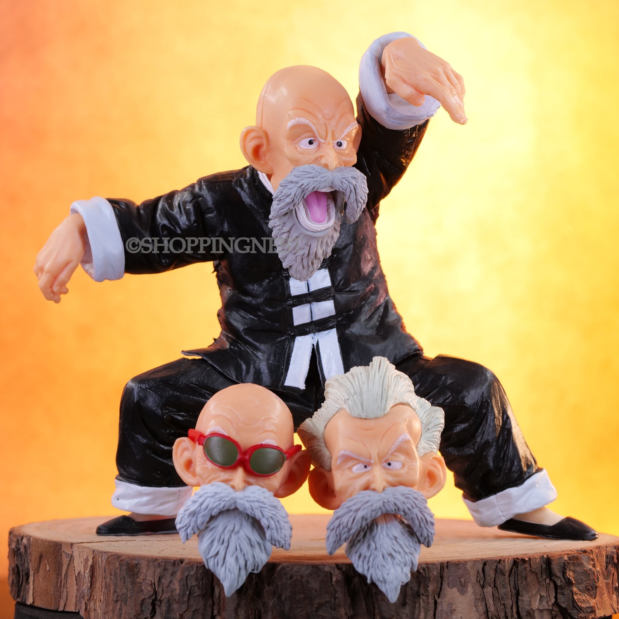 DBZ Jackie Chun Muten Roshi Action Figure Three Head Replaceable | 16 Cm |