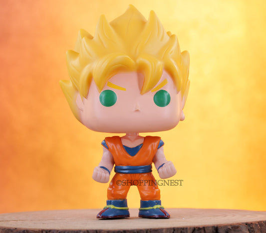 Funko Pop DBZ Goku Yellow Hair Cute with Box Action Figure | 13 Cm |