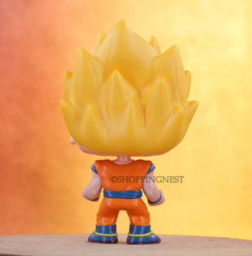 Funko Pop DBZ Goku Yellow Hair Cute with Box Action Figure | 13 Cm |