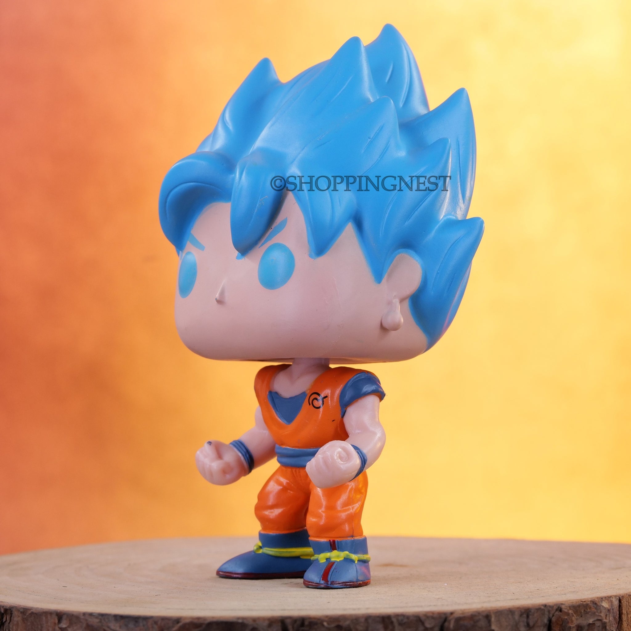 Funko Pop DBZ Goku Blue Hair cute with Box Action figure |  13 Cm |