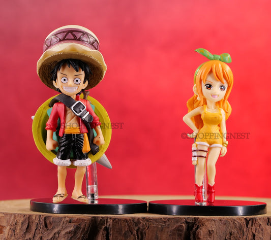 ONE Piece Combo Offer Pack of 2 - HIGH Detailed -Action Figure ( Luffy & Nami)