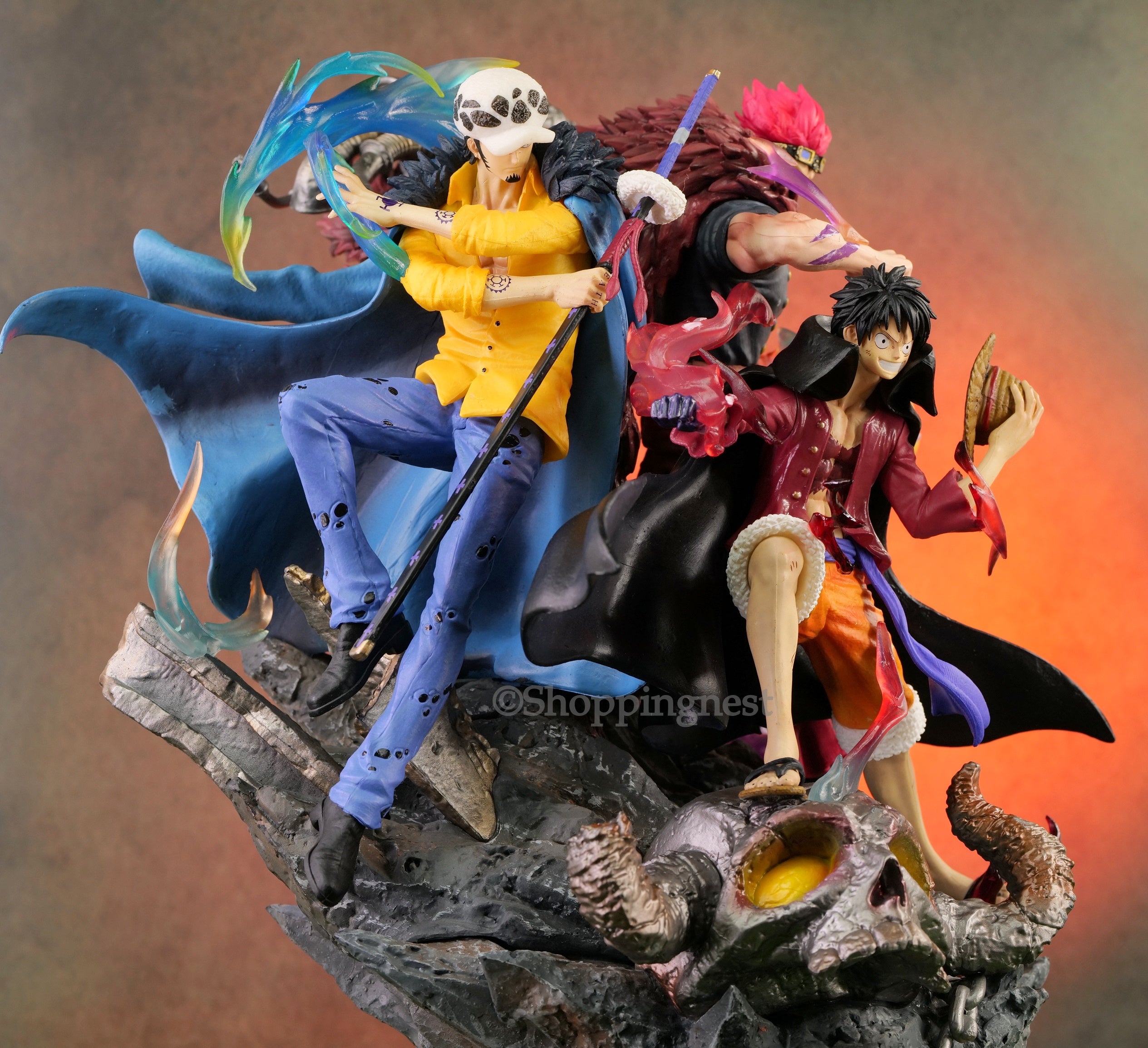 Pack Figurines Luffy, Law et Kid - One Piece Pack Figurines Luffy, Law et Kid - One Piece