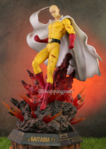 One Punch Man 44cm Anime Action Figure with Light GK Ver. Large Statue Collection