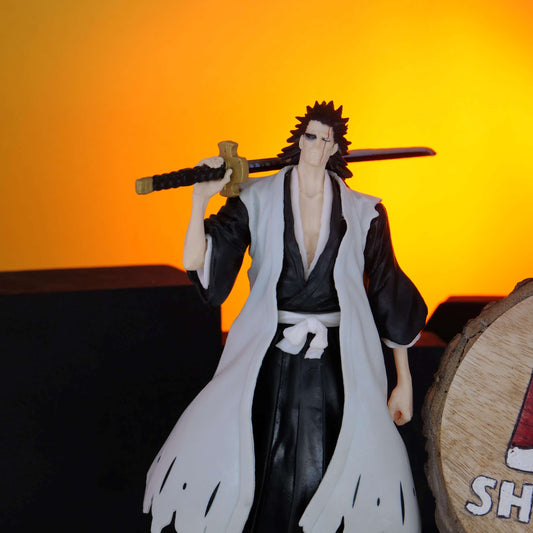 KENPACHI Figure of a character holding a sword against an orange background
