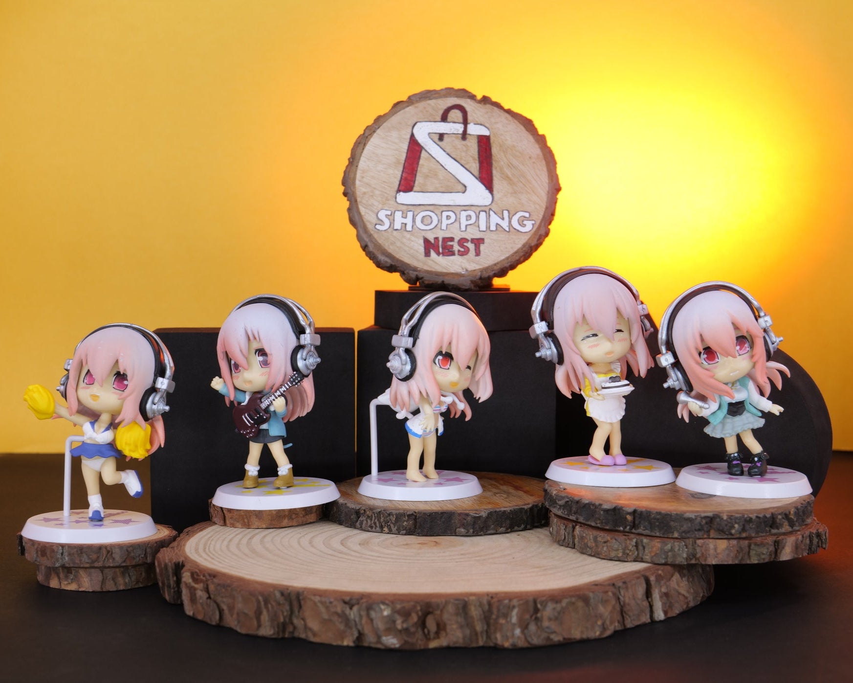 SUPERSONICO Action Figure Toys Super Sonico Working Set Model Collection Swimsuit Suit Chassis Decoration - SIDE 