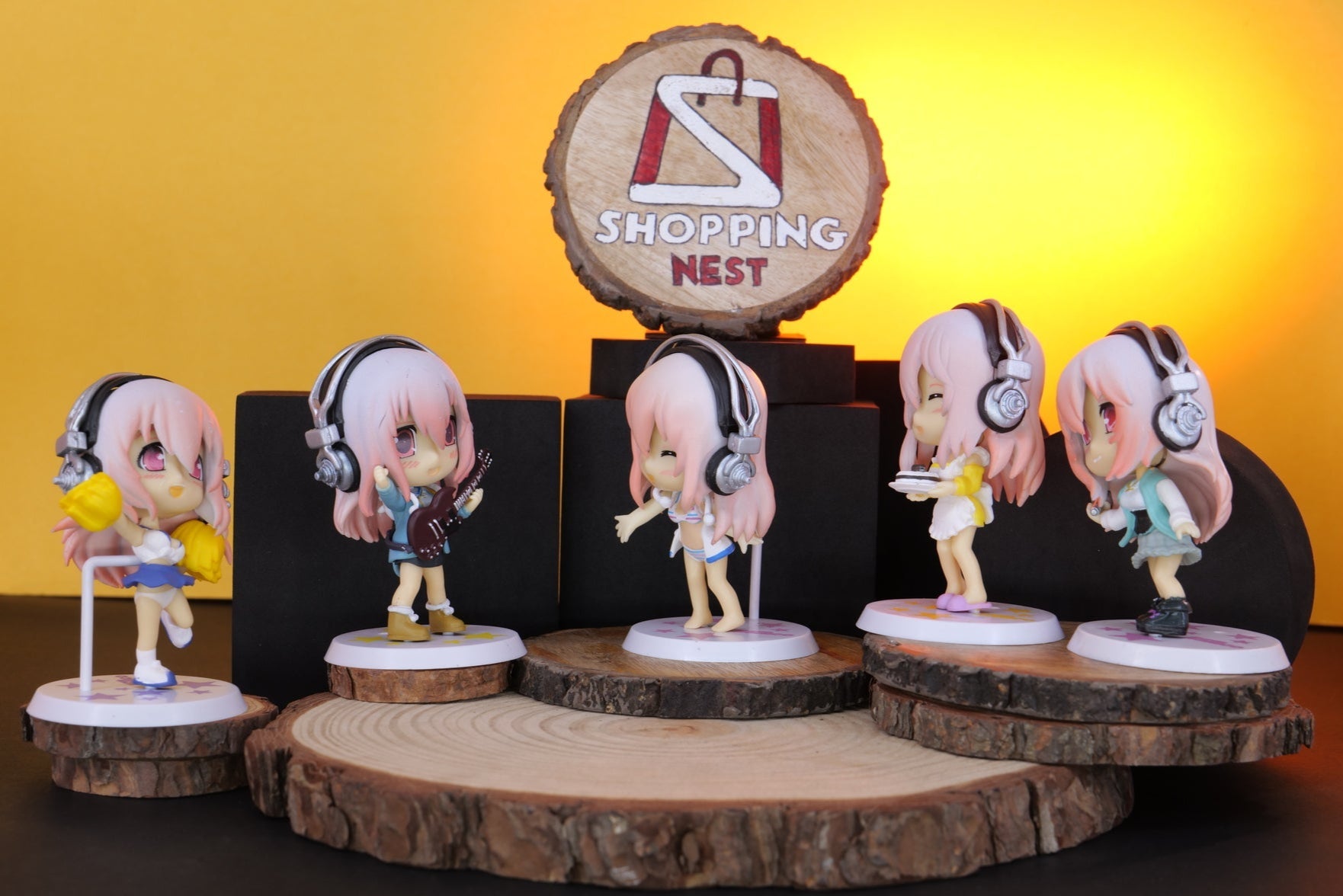 SUPERSONICO Action Figure Toys Super Sonico Working Set Model Collection Swimsuit Suit Chassis Decoration - LEFT SIDE
