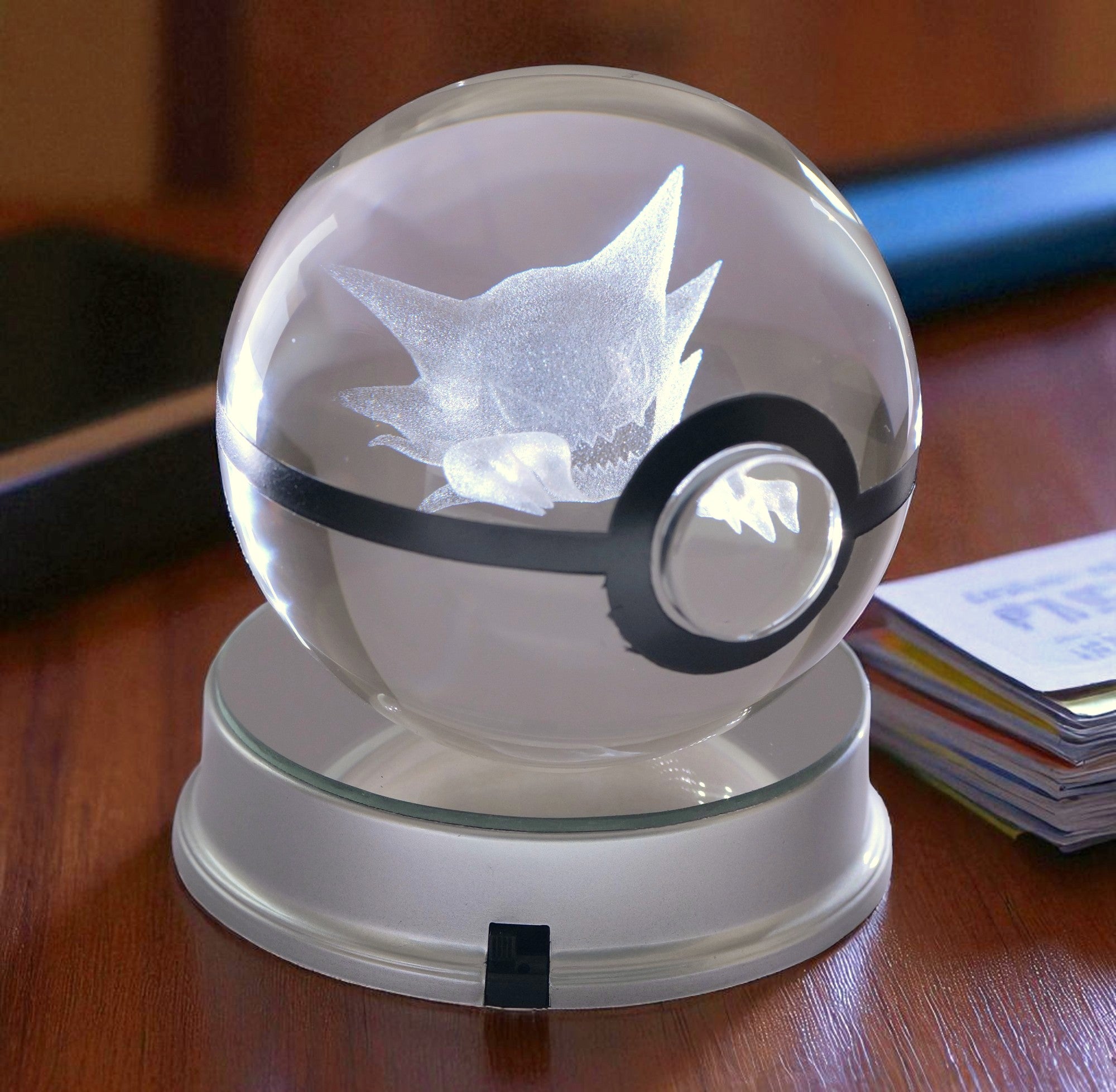 Pokémon Haunter Crystal Poké Ball 3D without light 
