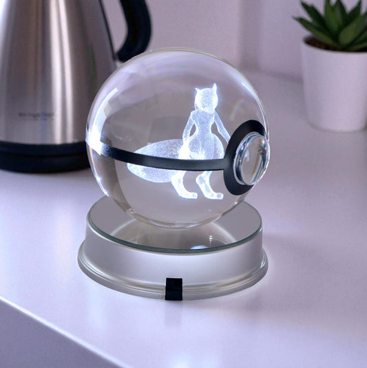  Mewtwo Crystal Poké Ball 3D without light 