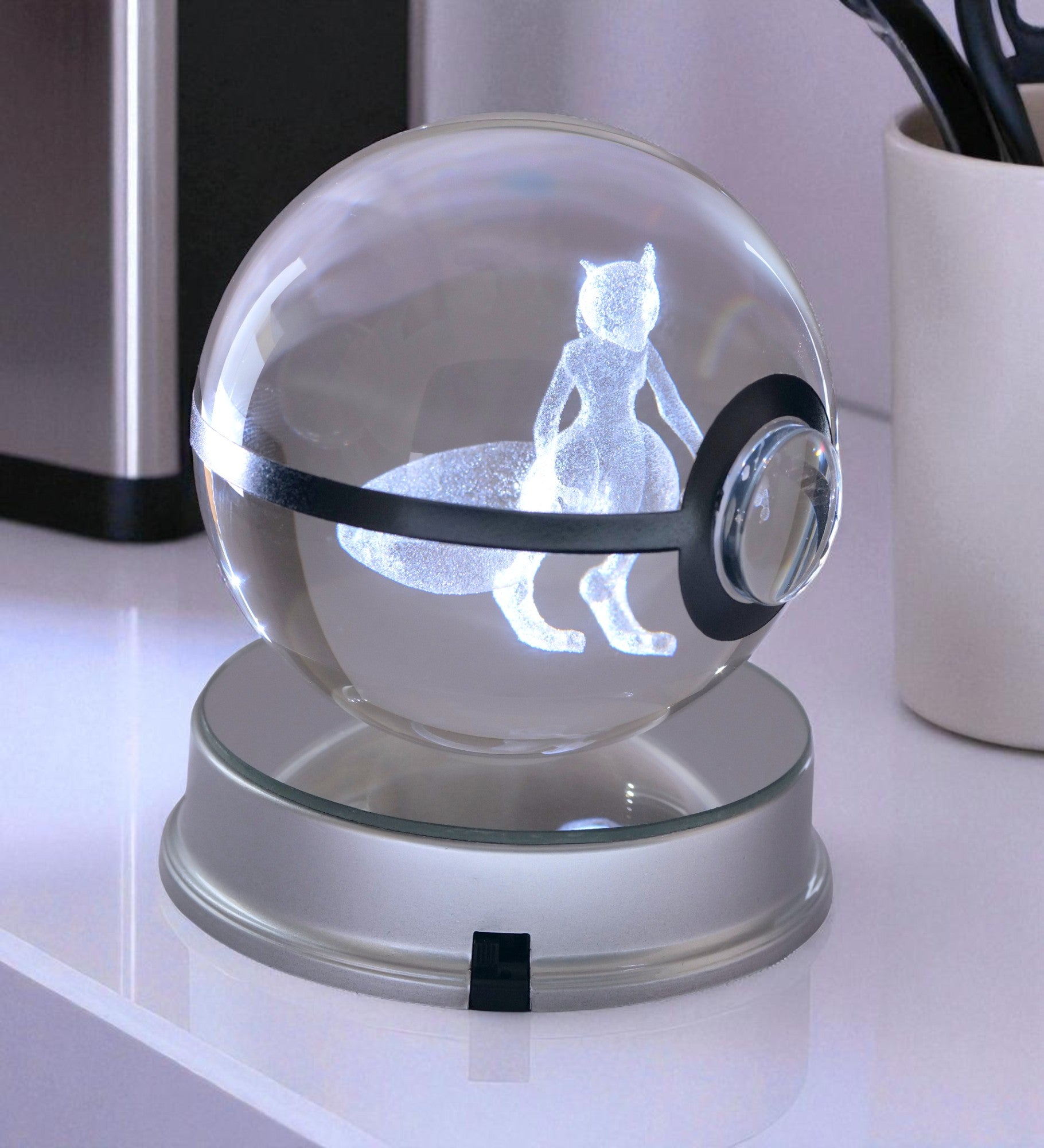  Mewtwo Crystal Poké Ball 3D without light 