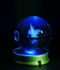 Zapdos Pokémon Crystal Poké Ball 3D with blue light 