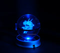 Pokémon Crystal Poké Ball 3D with blue light 