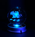 Raikou Pokémon Crystal Poké Ball 3D with blue light 