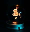Raichu Pokémon Crystal Poké Ball 3D  on dark background