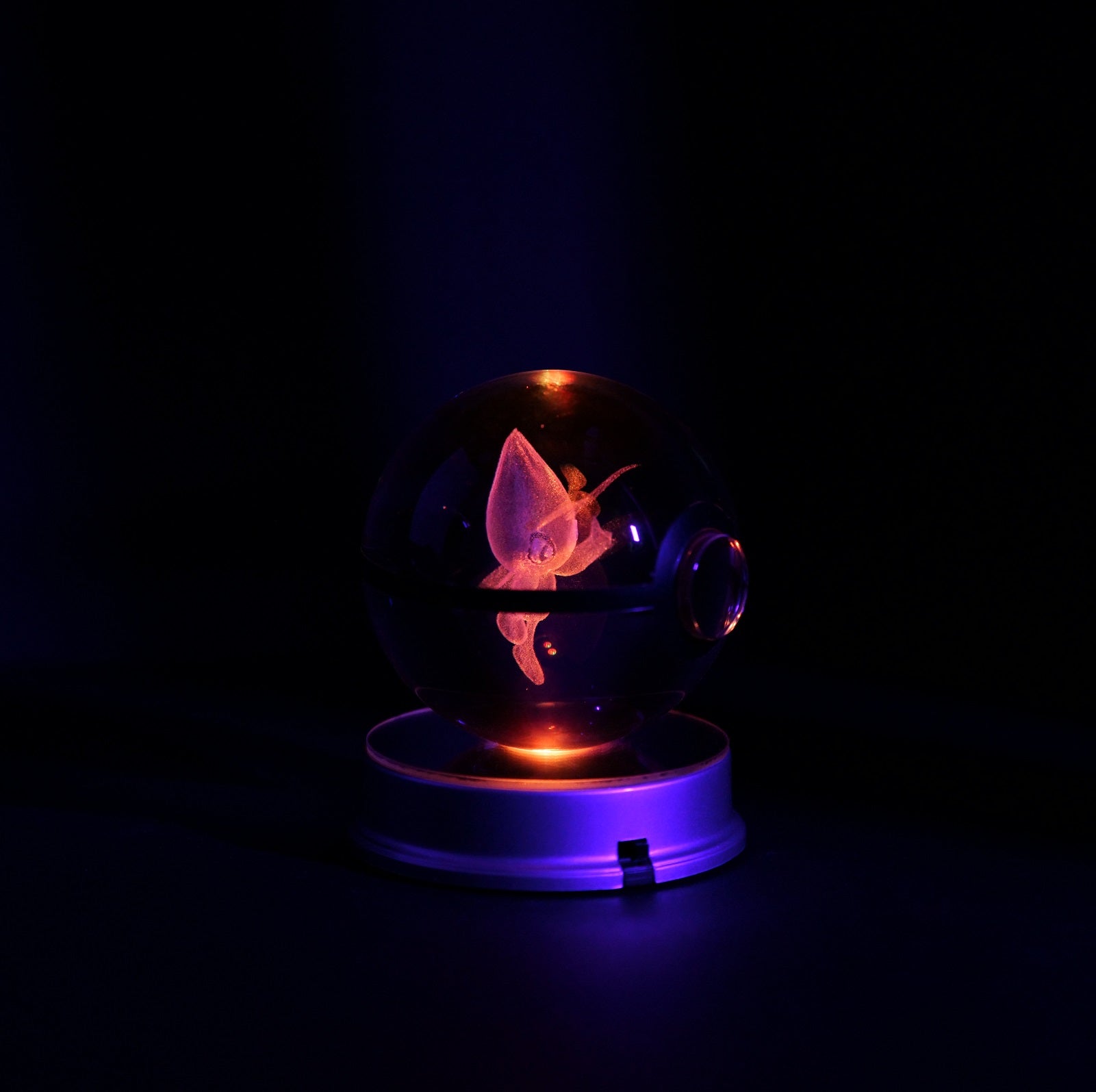 Pokémon Crystal Poké Ball 3D with red colour 
