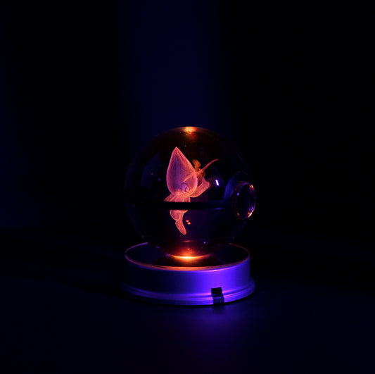 Pokémon Crystal Poké Ball 3D with red colour 