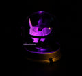 Eevee Crystal Poké Ball 3D with pink light 