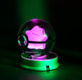 Ditto Crystal Poké Ball 3D  with pink light 
