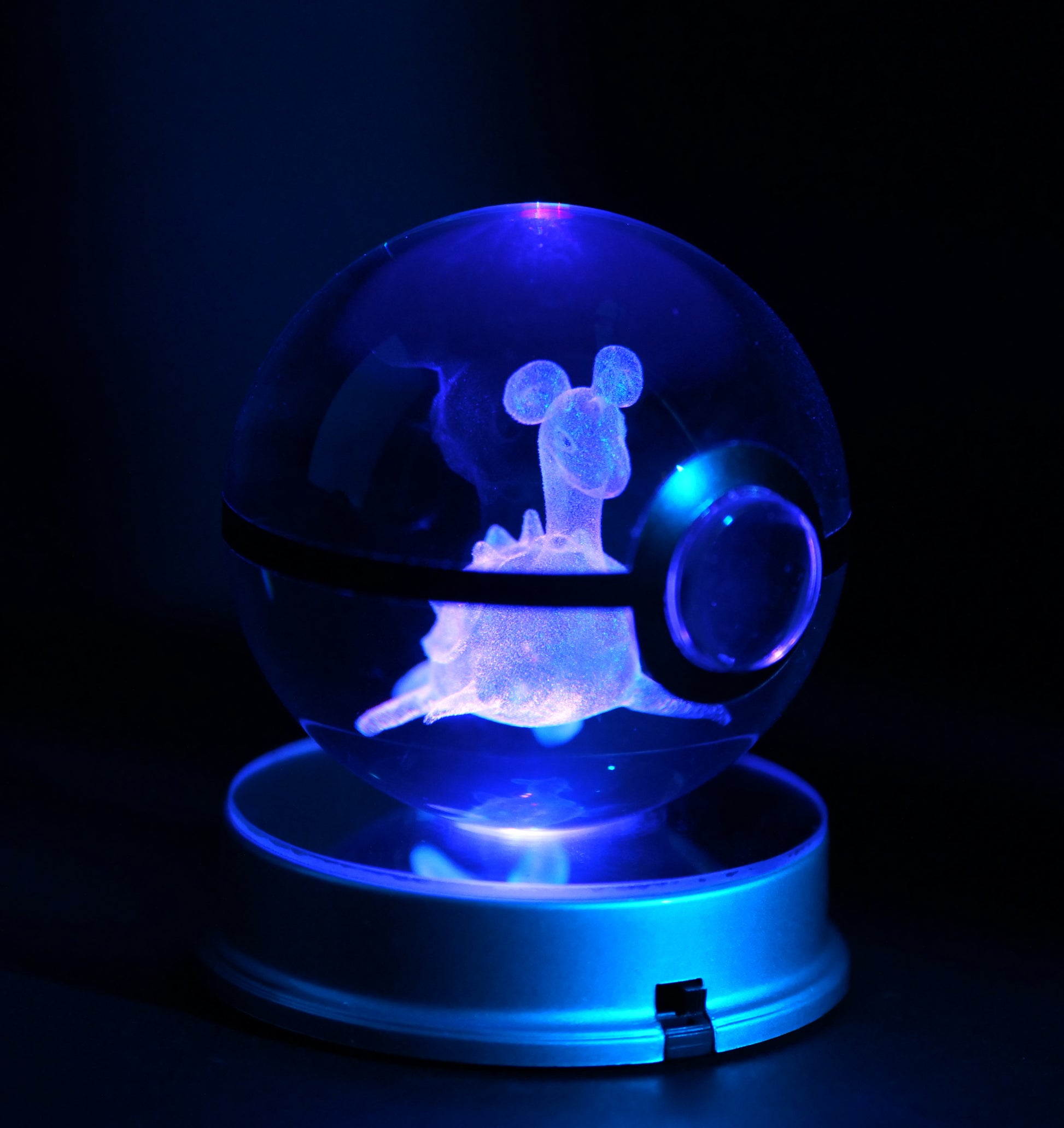  Lapras Crystal Poké Ball 3D with blue light 