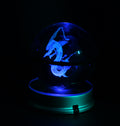 Rayquaza Pokémon Crystal Poké Ball 3D with blue light 