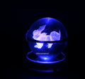 Flareon Crystal Poké Ball 3D with blue light 