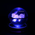 Flareon Crystal Poké Ball 3D with blue light 