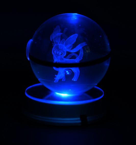  Pokémon Crystal Poké Ball 3D  with blue colour 
