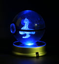  Mewtwo Crystal Poké Ball 3D with blue light 