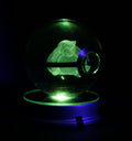 Snorlax Pokémon Crystal Poké Ball 3D with green light 