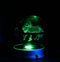 Zamazenta Pokémon Crystal Poké Ball 3D with green light in dark background 