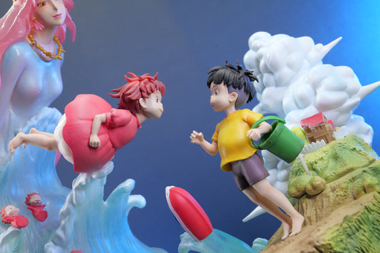 Ponyo on the Cliff by the Sea – Ponyo & Sōsuke Figure (34 cm) |PVC| Studio Ghibli Collectible – ShoppingNest