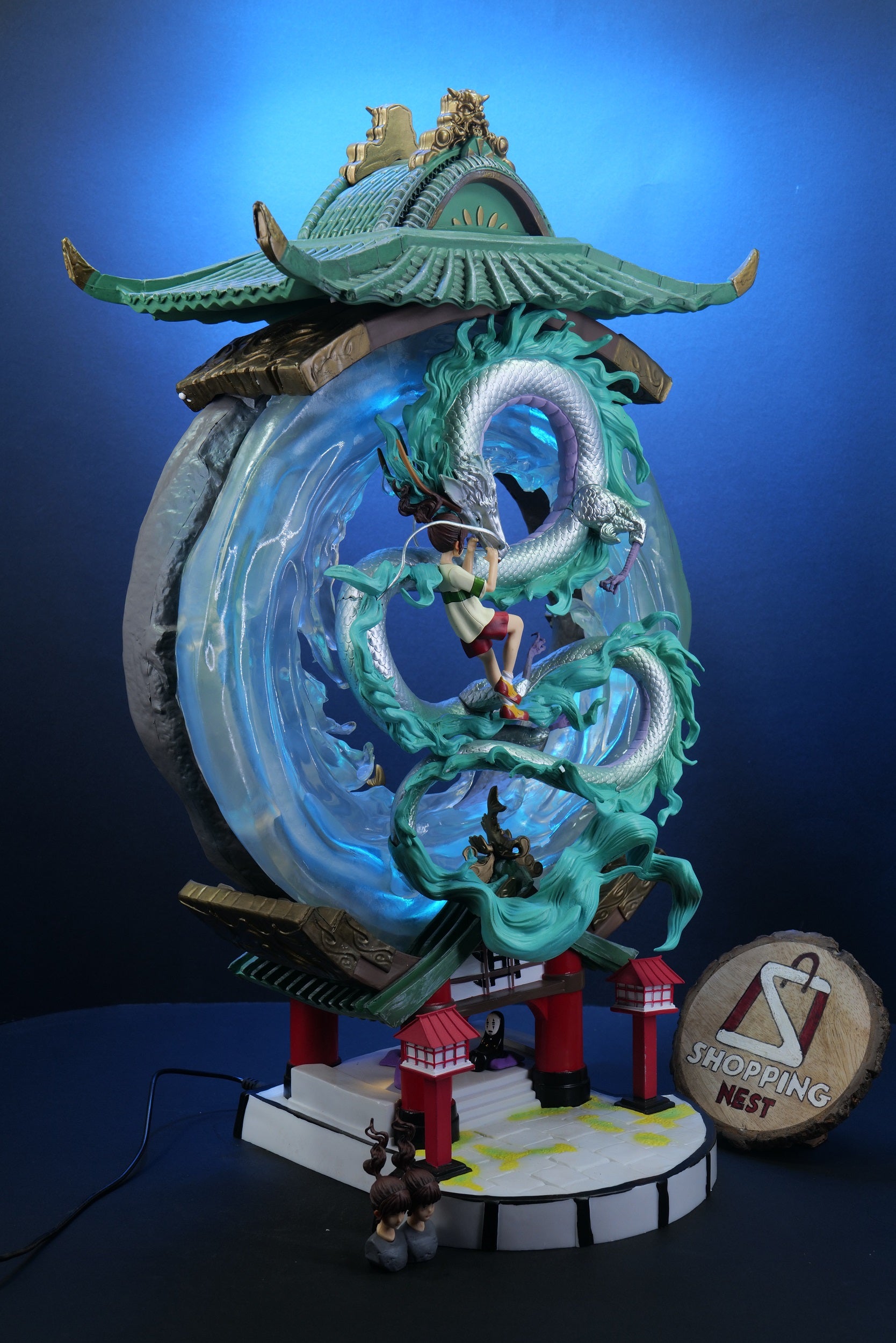Spirited Away Chihiro right side image in blue light 
