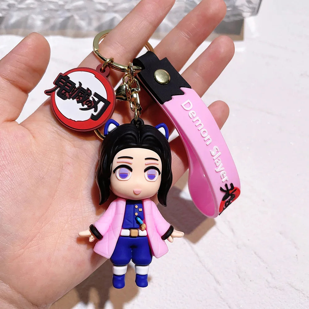 Sunobi Keychain Demon Slayer Shinobu Kocho Keychain | Model B | 3D Silicone Keychain
