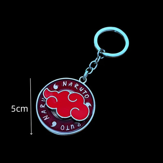 Naruto Anime | Akatsuki Logo Spinning | Metal Keychain