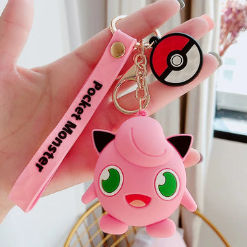 Cute 3D Jiggly Puff Silicone Keychain |Hook N Lanyard |15 CM|