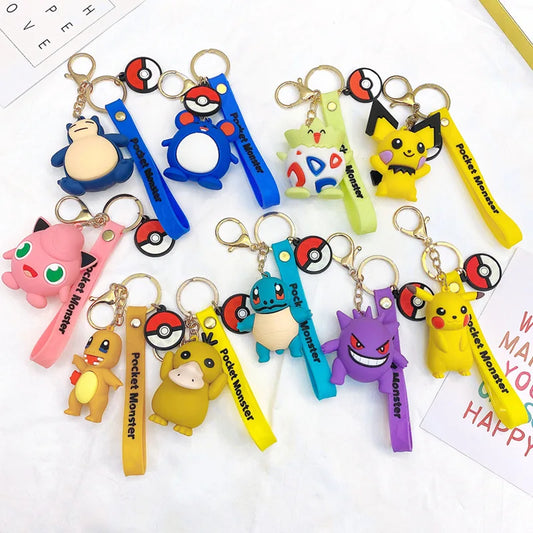 Cute 3D Togepi Silicone Lanyard Keychain | Adorable Pokémon Accessory |