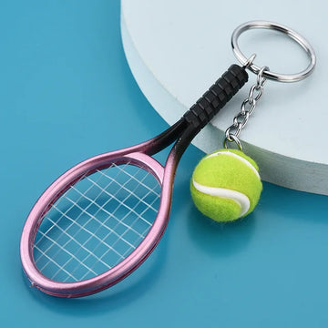 Premium Metal Tennis Keychain | PINK | Perfect Gift for Tennis Lovers