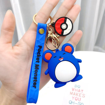 Cute 3D Marill Silicone Keychain |Hook N Lanyard |15 CM|