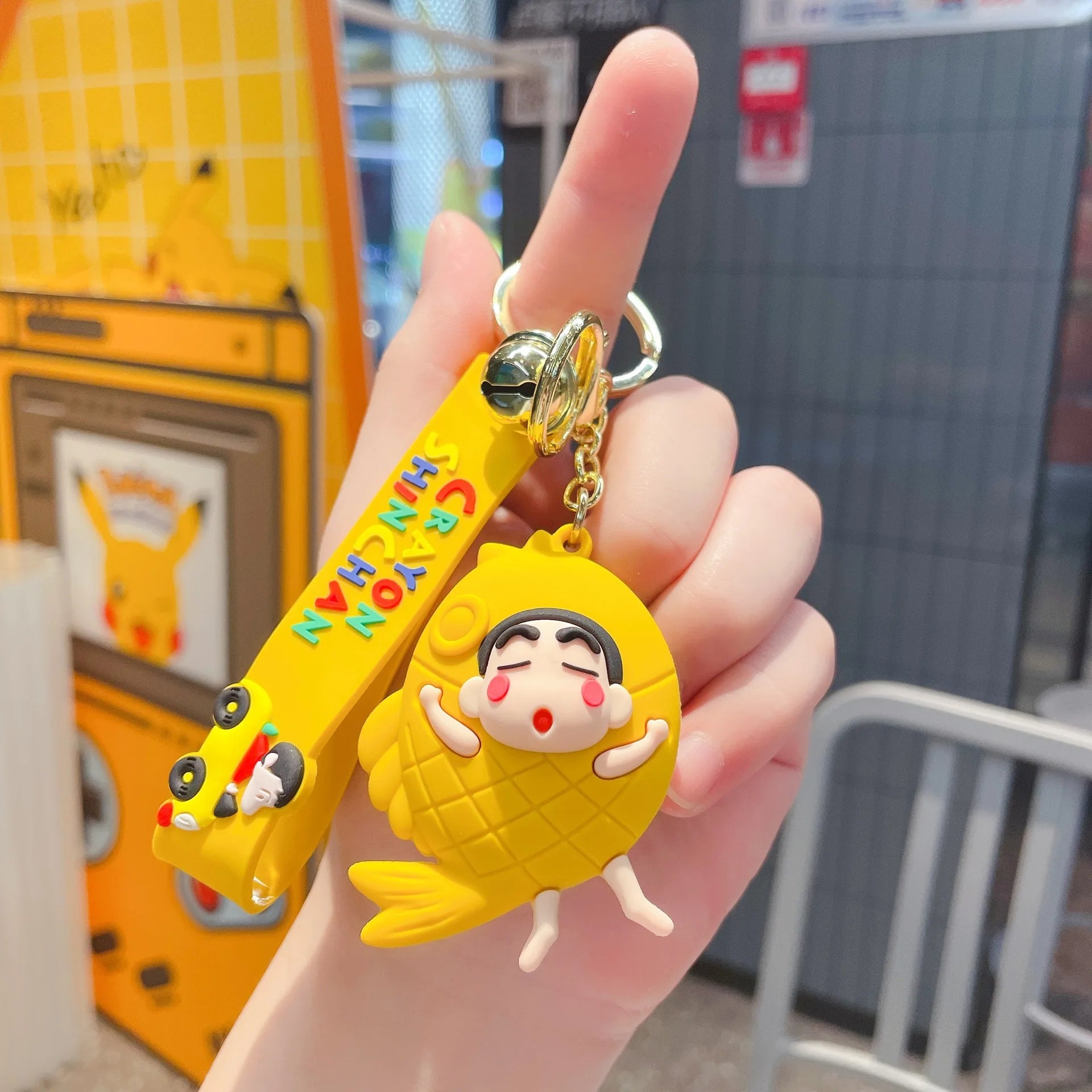 Shinchan Cartoon Fish  | 3D Lanyard Keychain | Silicone