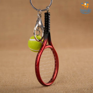 Premium Metal Tennis Keychain | RED | Perfect Gift for Tennis Lovers