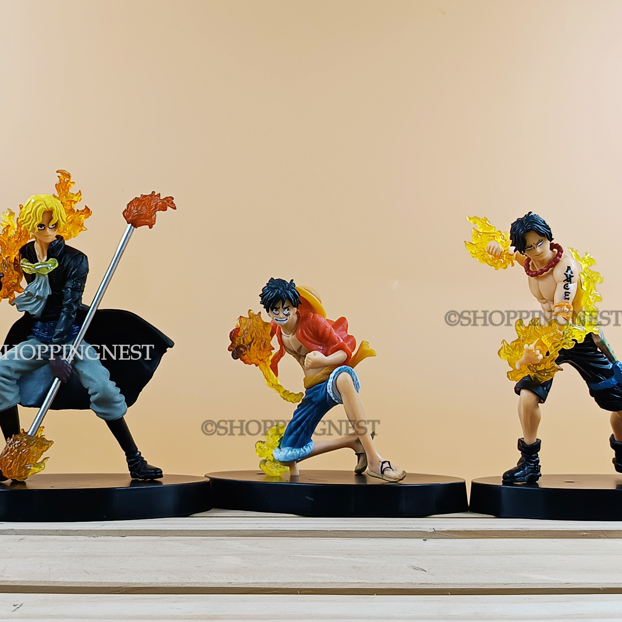 One Piece Ace Sabo Luffy Three Brothers Anime Action Figure | 10 CMS |