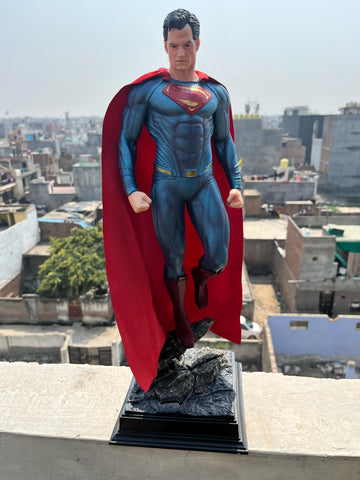 Superman Premium Action Figure with Two Heads Light-Up Eyes | 50 cm